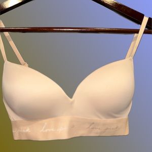 Pink (Victoria Secret) bra, nude, size 32 C